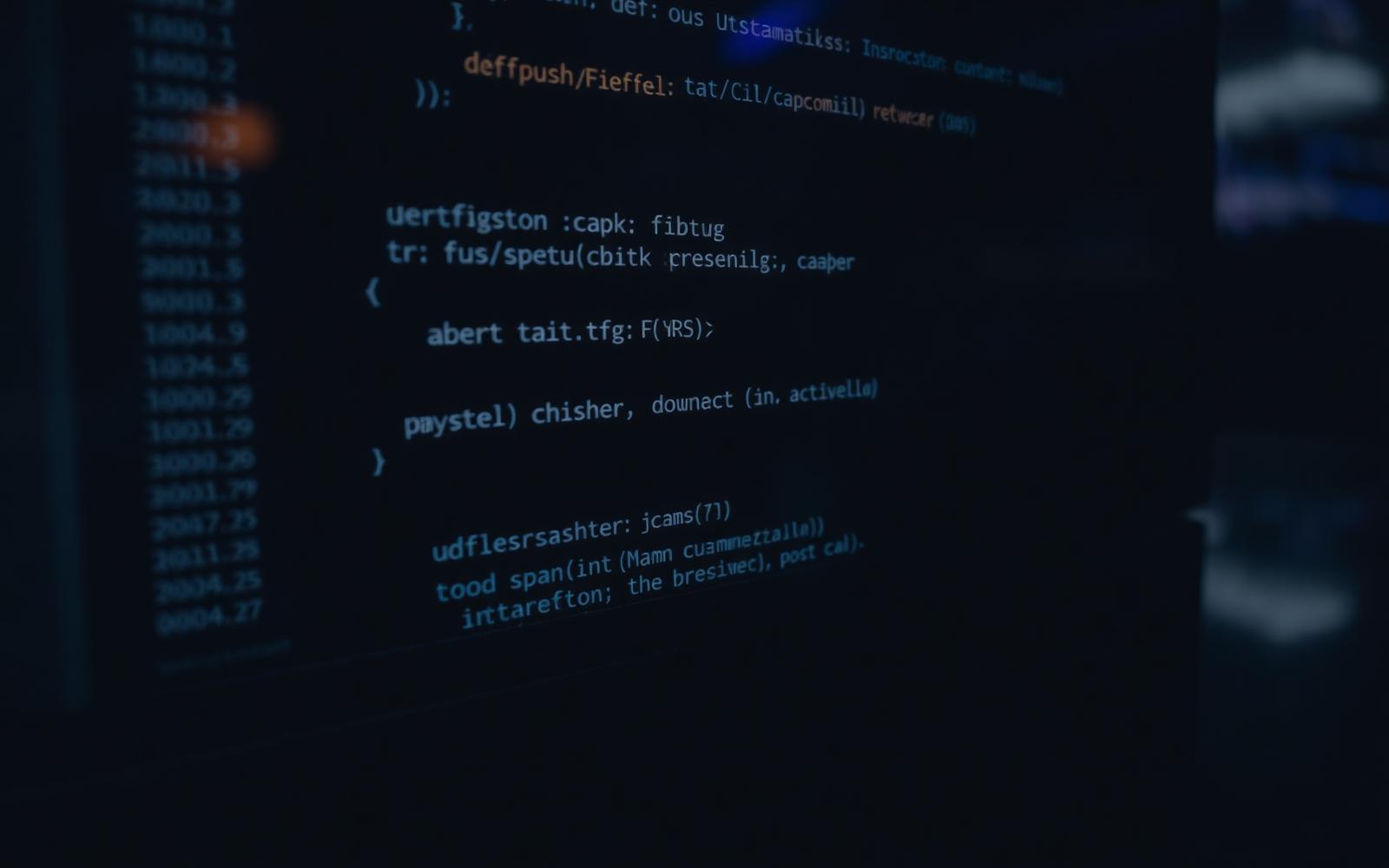 Network automation Python code on a dark screen